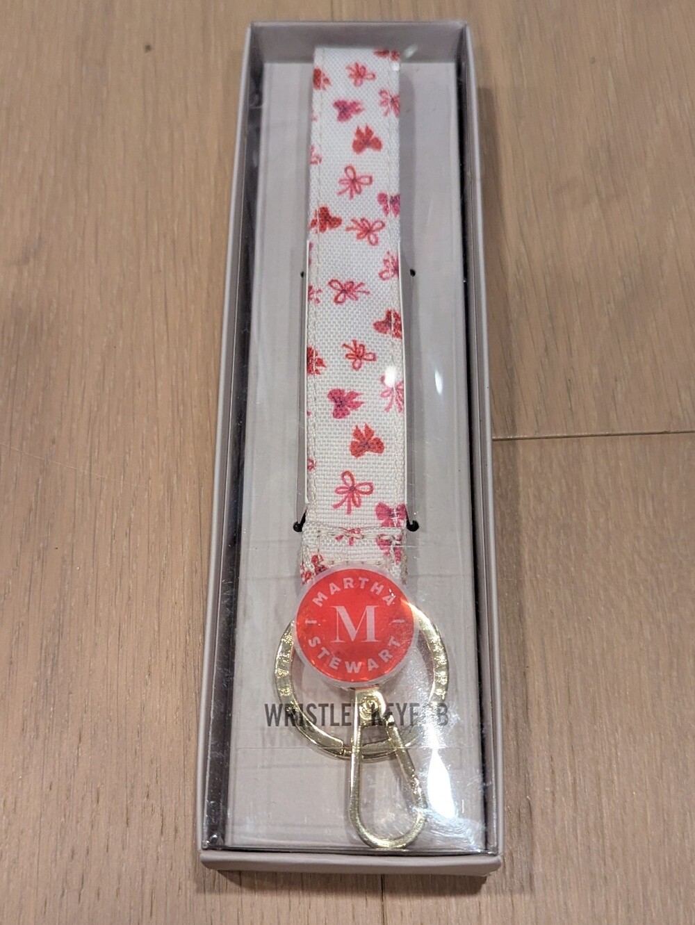 Martha Stewart Pink Floral Wristlet Key Fob